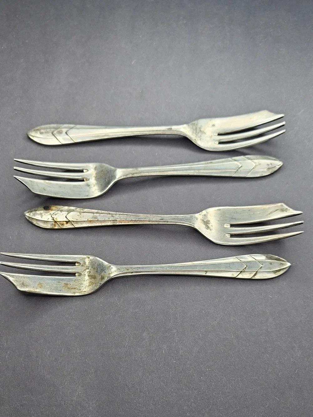 Vintage Sheffield Silver Plated Pastry Forks